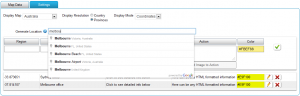 Interactive Australia map Settings