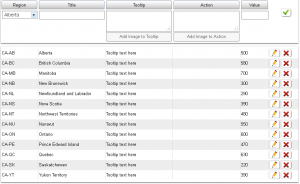 Interactive Canada Map Settings 2