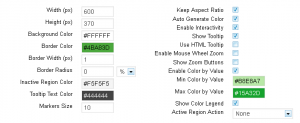 Interactive France Regions Map Settings
