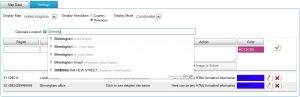 Interactive UK Map Settings