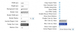 US Interactive Map Settings